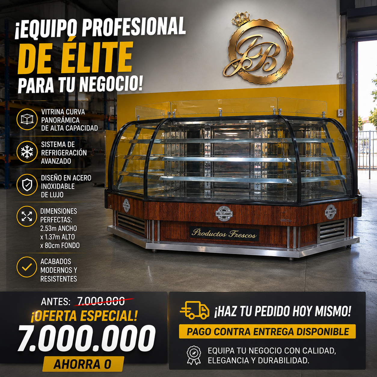 VITRINA REFRIGERADA TIPO L