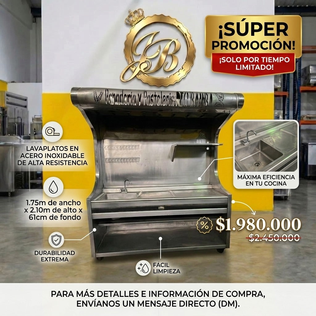 LAVAPLATOS EN ACERO INOXIDABLE