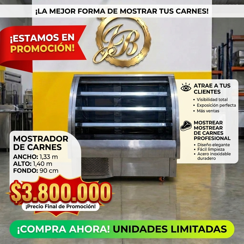 MOSTRADOR DE CARNES 1,33 METROS