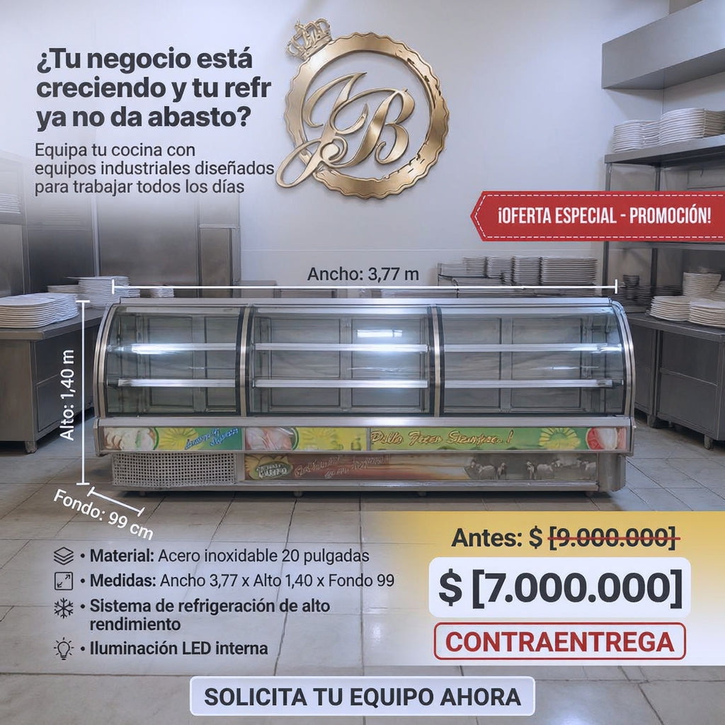 VITRINA REFRIGERADA PANORÁMICA PARA CARNES