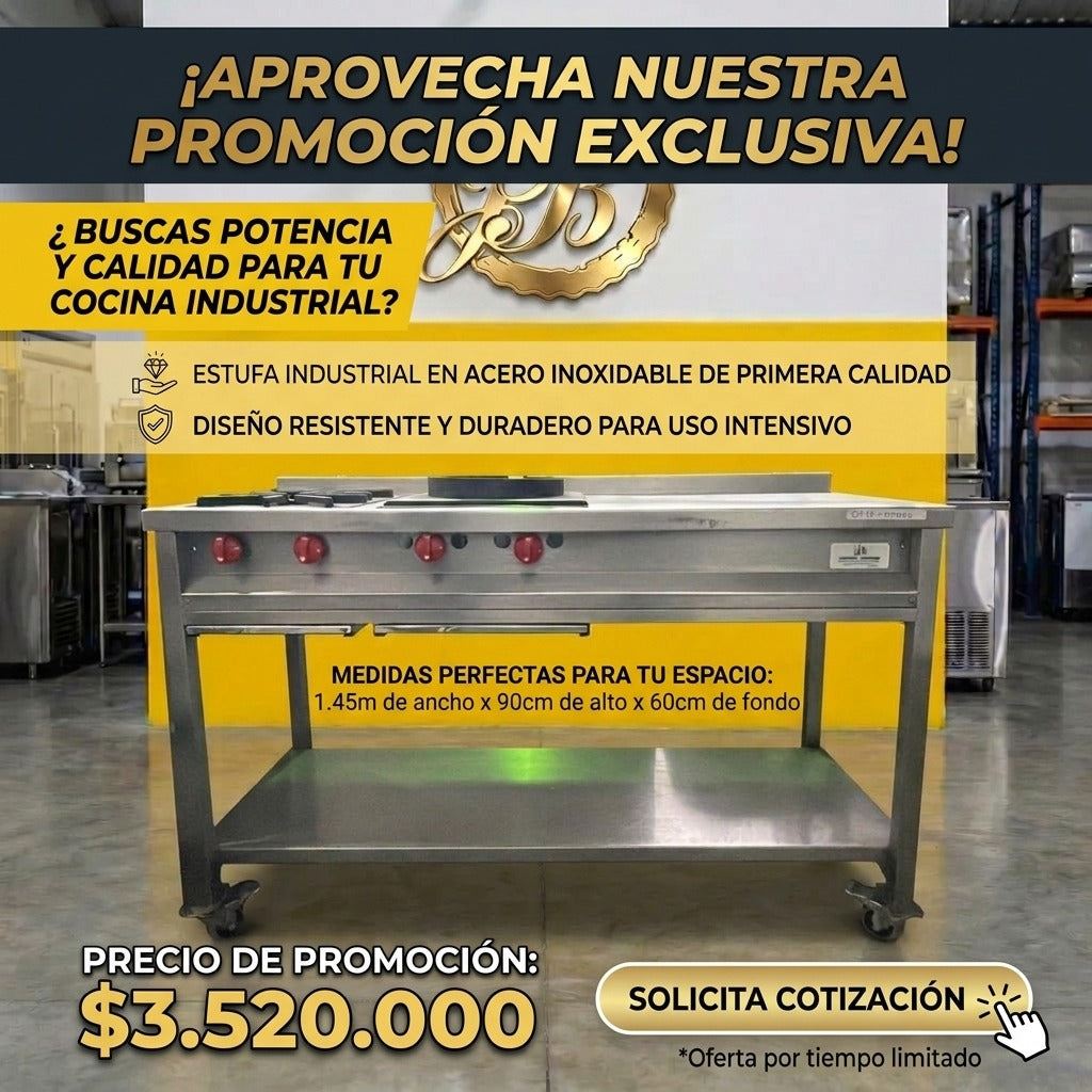 ESTUFA INDUSTRIAL EN ACERO INOXIDABLE