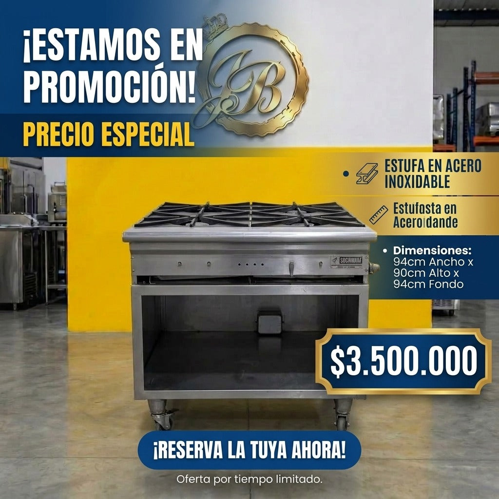 ESTUFA EN ACERO INOXIDABLE