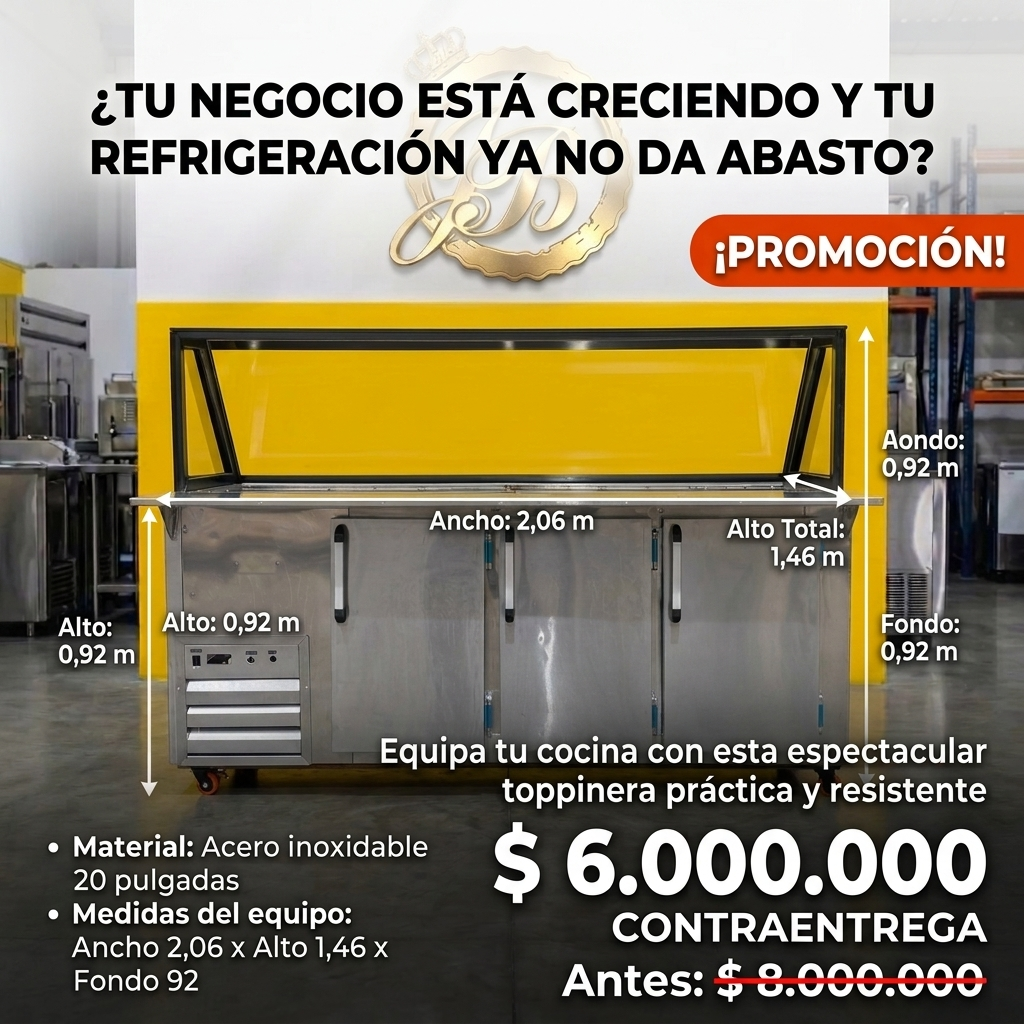 GÓNDOLA TOPPINERA REFRIGERADA