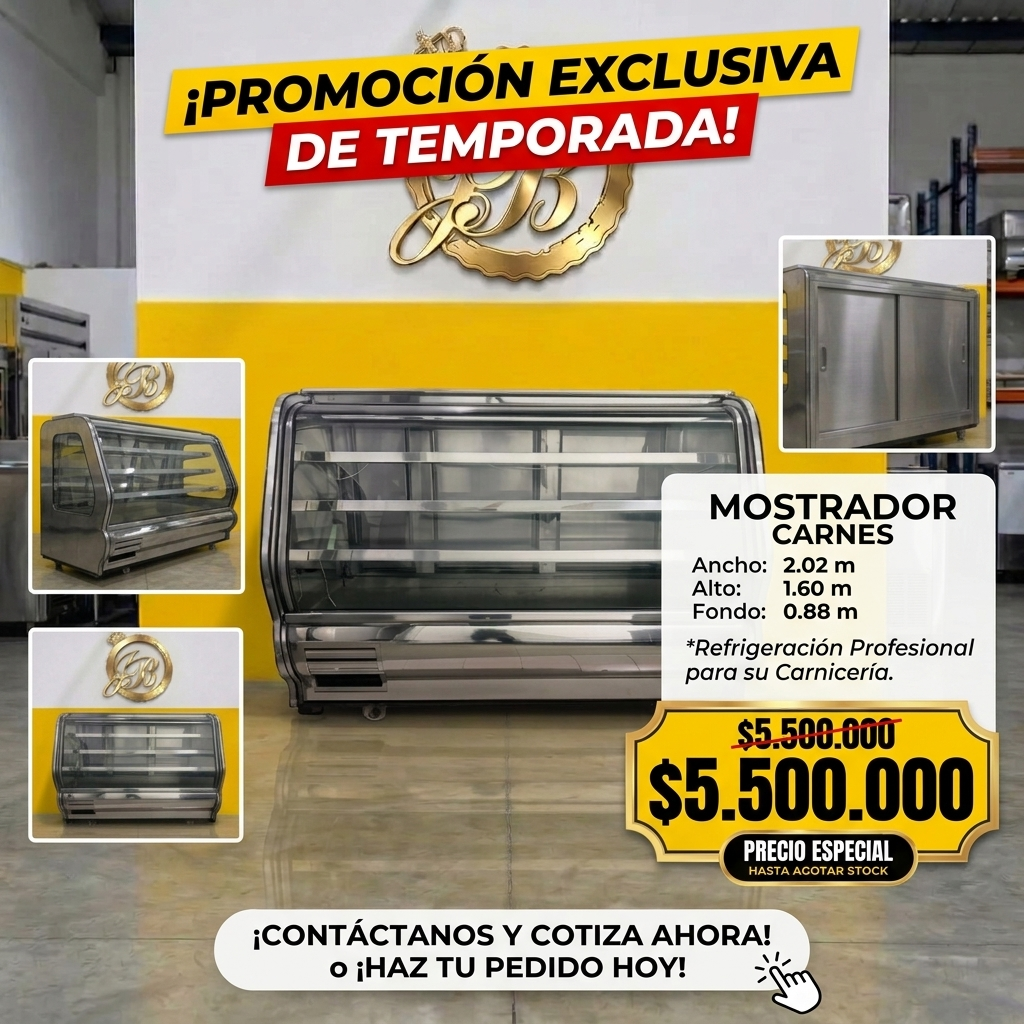 MOSTRADOR PARA CARNES 2,02 METROS