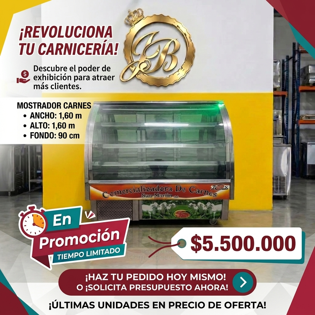 MOSTRADOR PARA CARNES 1,60 METROS