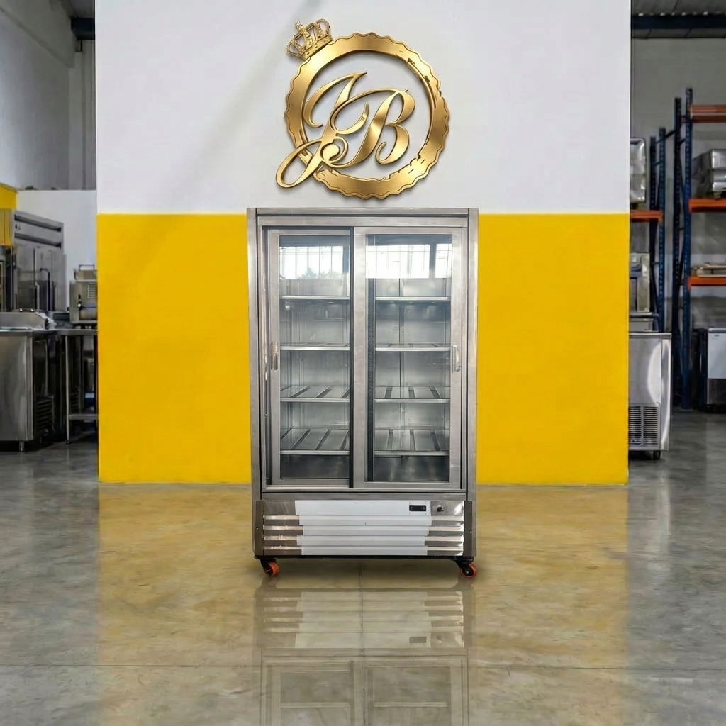 Nevera Refrigerada 2 Cuerpos con Puertas Corredizas